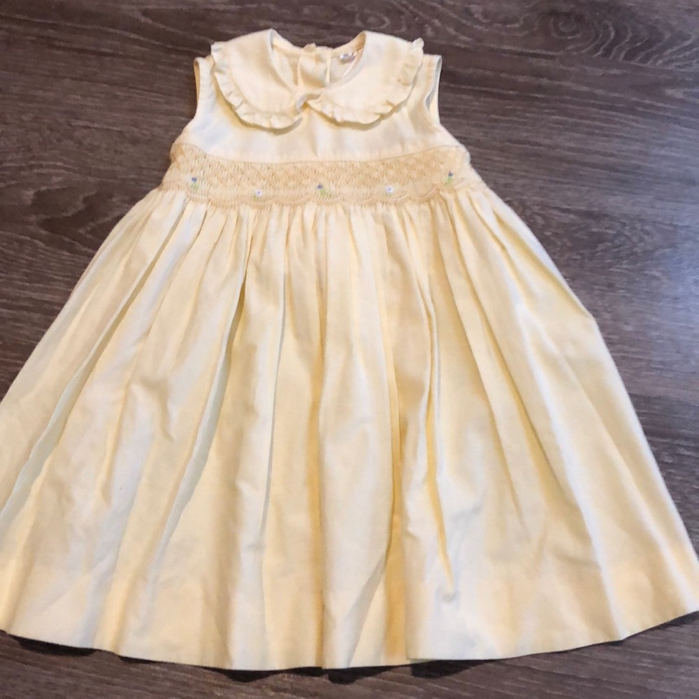 Light yellow smocked dress